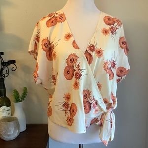 Madewell Sash-Tie Wrap Top